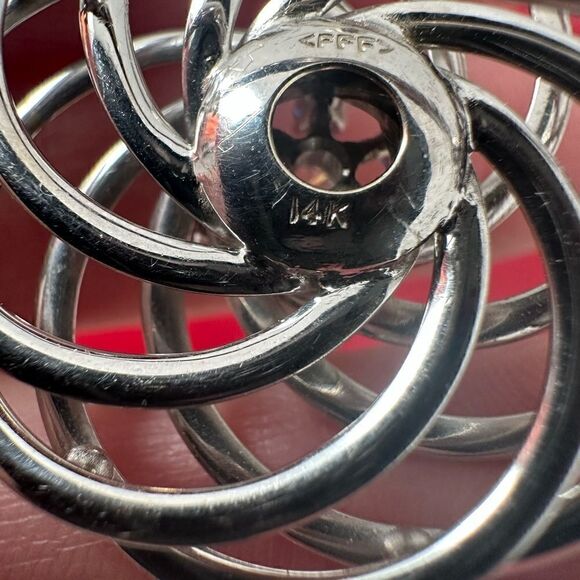 Vintage 50s 14k F And F Felger Brooch And Earring Set - Picture 3 of 13